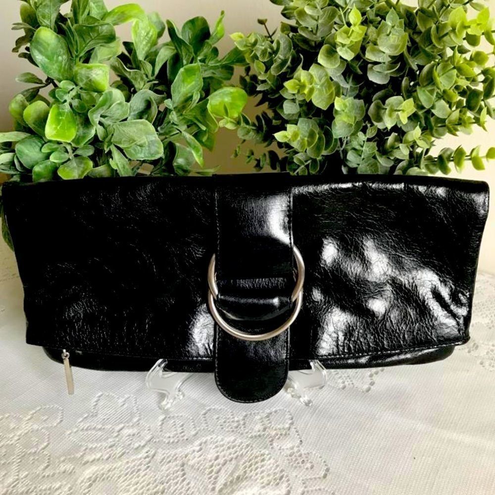 Eucmistaken As New Hobo Black Leather Clutch Hand Purse